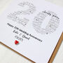 Personalised 20th Anniversary Card With China Heart, thumbnail 2 of 3