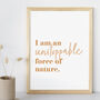 I Am Unstoppable Affirmation Print With Optional Frame, thumbnail 1 of 2