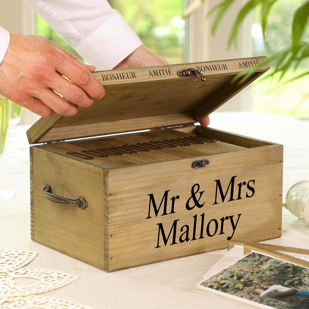 Personalised Wedding Photo Album Box By Dibor