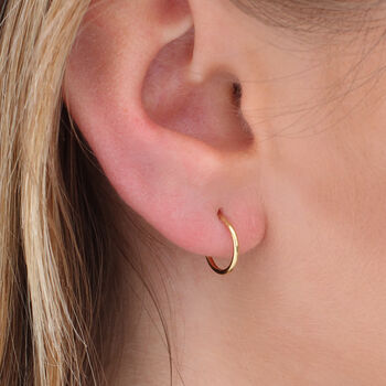 Sterling Silver Or Gold Plated Stud Hoop Earrings, 2 of 6