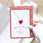 You Are Loved Heart Pendant Necklace Card, thumbnail 1 of 2