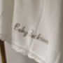 Personalised Knitted Baby Blanket In Cloud White, thumbnail 2 of 4