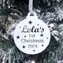 Baby's 1st Christmas Personalised Tree Decoration, thumbnail 4 of 12