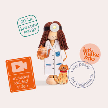 Make Your Own Vet Wooden Craft Kit For Kids, 5 of 7