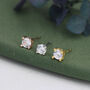 Sterling Silver Tiny Cz Stud Earrings, thumbnail 1 of 12