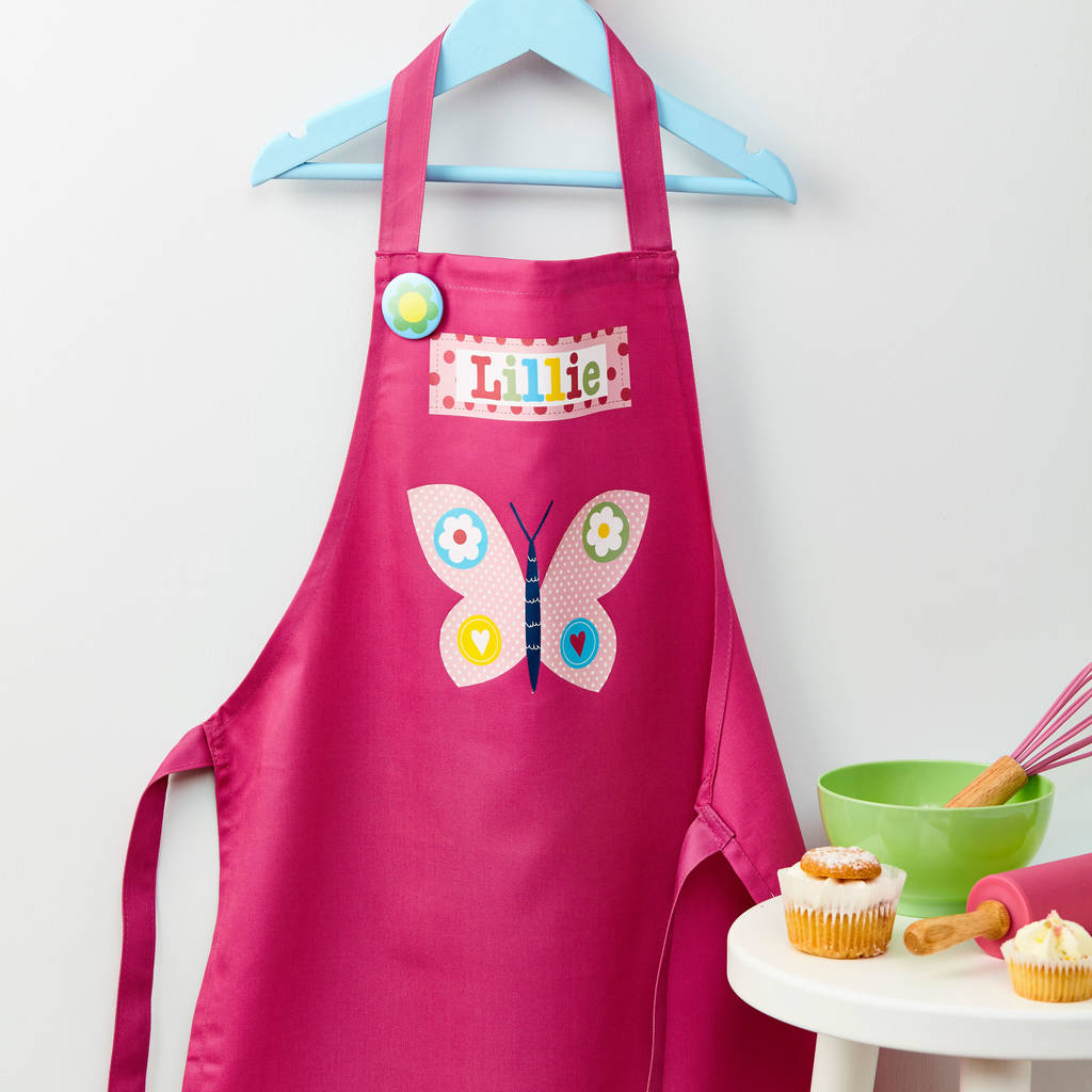 Girls Personalised Apron By Tillie Mint