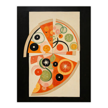 Margherita With Extra Olives Kitchen Wall Art Print, 6 of 6