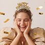 Gold Happy Birthday Headband, thumbnail 1 of 2