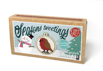 Seasons Tweetings Christmas Mini Matchbox Cross Stitch Kit, 2 of 5