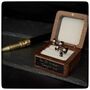 Personalised Gunmetal Dumbbell Cufflinks, thumbnail 3 of 10