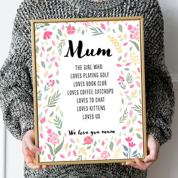 August Poppy Birth Flower Positive Affirmations Gift For Mum Print, 4 of 7