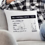 Personalised Football Ticket Cushion For Dad, thumbnail 4 of 5