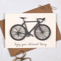 Personalised Cyclists Papercut Bicycle Birthday Card, thumbnail 5 of 6