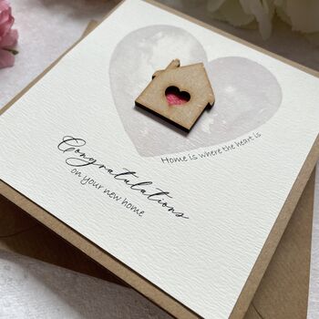 New Home Card With Cute House Embellishment, 2 of 4