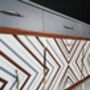 1950's Sideboard With 3D Geometric Chevron Design, thumbnail 6 of 8
