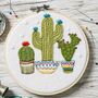 Cactus Felt Appliqué Hoop Kit, thumbnail 1 of 4