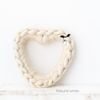 Large Chunky Heart Wreath With Lights, 9 of 12