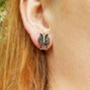 Handcrafted Silver Zwartbles Sheep Stud Earrings, thumbnail 2 of 2