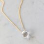 Clear Quartz Teardrop April Birthstone Necklace, thumbnail 1 of 7