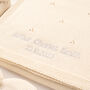 Toffee Moon Cream Pointelle Personalised Baby Blanket, thumbnail 3 of 12