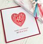 40th Ruby Wedding Personalised Anniversary Card, thumbnail 1 of 2