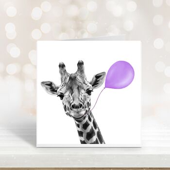Floating Friends Giraffe Balloon Card, 2 of 9