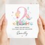 Mermaid 5th Birthday Card, Any Age, Pink Birthday Card For Daughter, Granddaughter, thumbnail 5 of 9
