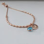Rose Gold Plated Personalised Birthstone Bracelet, thumbnail 4 of 7