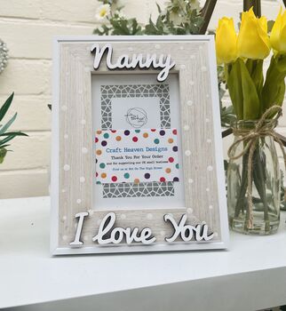 Personalised Nanny Photo Frame Birthday Script, 3 of 3