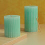 G Decor Scented Grooved Gardenia Pillar Candle, thumbnail 1 of 4