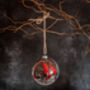 Large Glass Tree Bauble With Christmas Dried Flowers, thumbnail 3 of 3