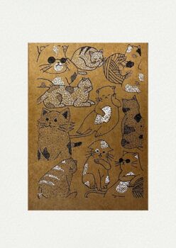 Shaded Cat Pointillism Diy Art Kit Set Of Four, 7 of 9