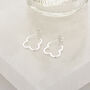 Clover Hoop Earrings Sterling Silver, thumbnail 1 of 4