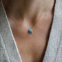 December Turquoise Fine Cord Birthstone Necklace, thumbnail 3 of 6