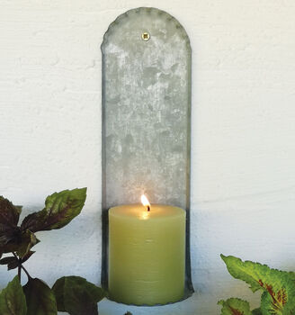 Zinc Pillar Candle Wall Sconce, 2 of 5