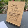 Personalised Leave Your Wishes Wooden Wedding Sign, thumbnail 2 of 2