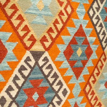 Terracotta And Earthy Brown Kilim Rugs And Runner, 2 of 5