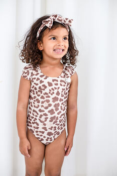 Matching Family Girl's Leopard Swimsuit, 2 of 9