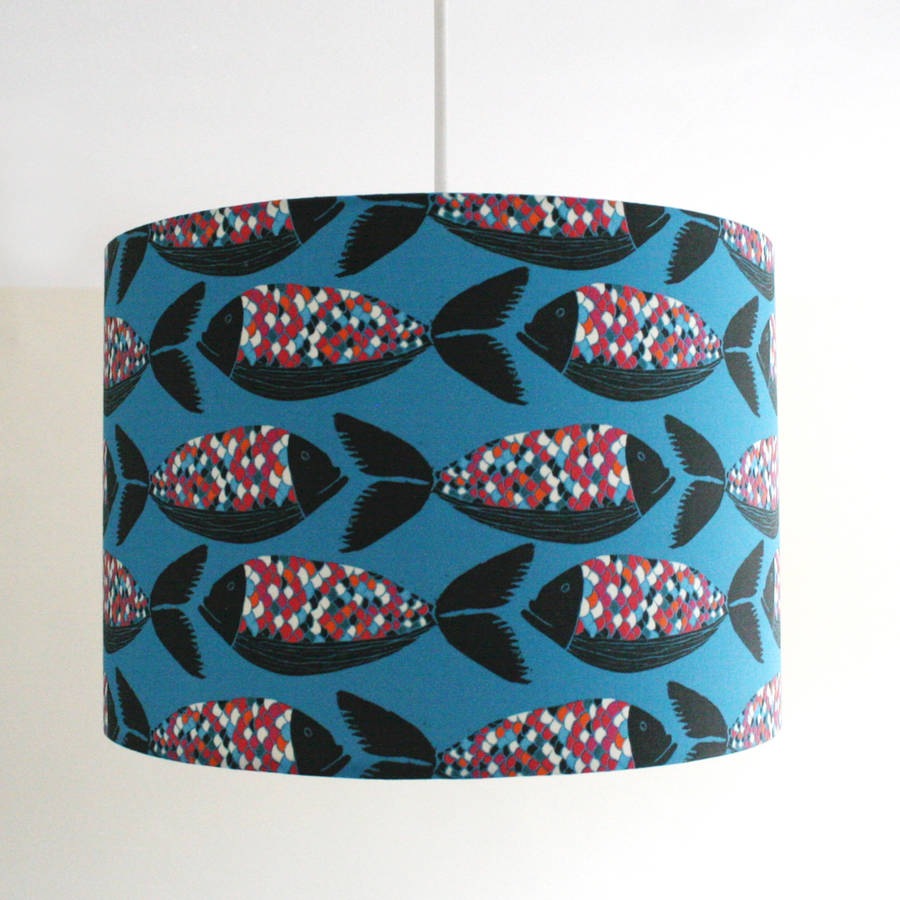 Colourful Scallop Fish Handmade Ceiling Lampshade By Made By Ilze