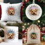 Personalised Christmas Norfolk Terrier Break Through, thumbnail 1 of 10