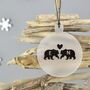 Couples Personalised Christmas Tree Decoration With Kissing Bears, thumbnail 1 of 11