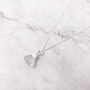 925 Sterling Silver Raw Aquamarine Crystal Necklace, thumbnail 1 of 4