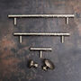 Solid Brass Nickel Hammered Cabinet Pull Handles, thumbnail 7 of 12