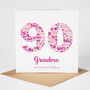 Personalised 90th Birthday Card For Her, thumbnail 2 of 2