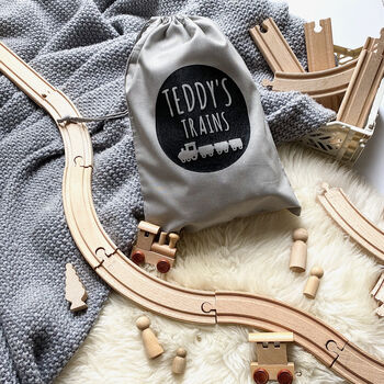 Personalised Train Toy Storage Bag, 5 of 6