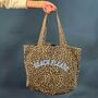 Personalised Slogan Leopard Print Tote Bag, thumbnail 1 of 3
