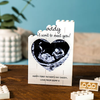 Personalised Baby Scan Photo Lego® Block Gift For Expectant Dads: First Father's Day From Bump, 11 of 12