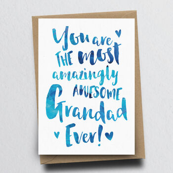 'The Most Amazingly Awesome Grandad' Greeting Card, 3 of 3