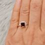Red Garnet 925 Silver Ring: January Birthstone, thumbnail 11 of 11