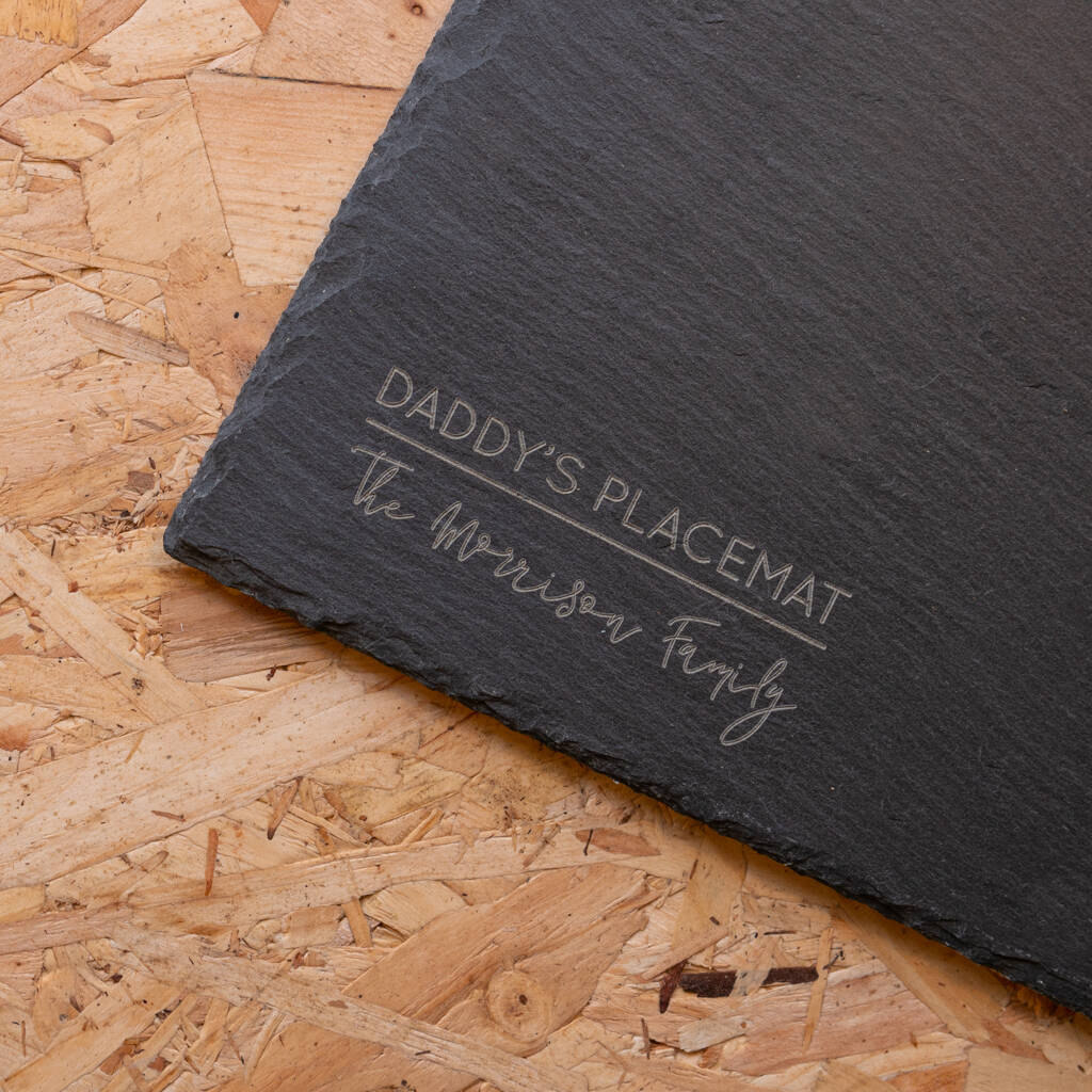 Personalised Slate Place Mats By Hot Dot Laser